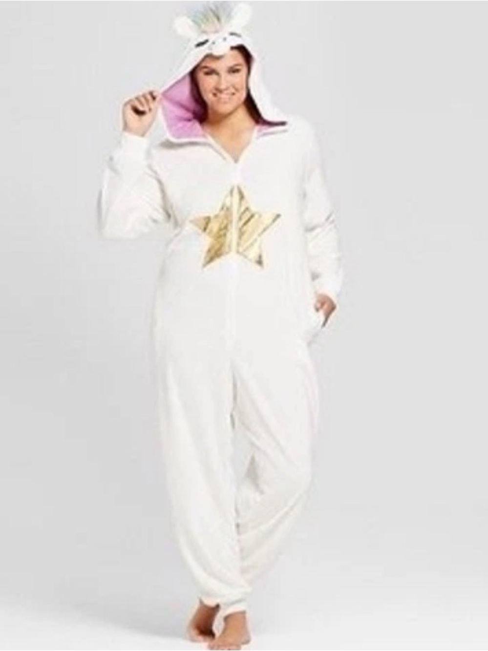 Target White Unicorn Onesie Jumpsuit with Gold Star